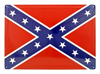 Confederate Flag Metal Sign